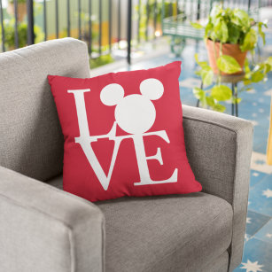 Classic Mickey, Distressed Throw Pillow, Zazzle