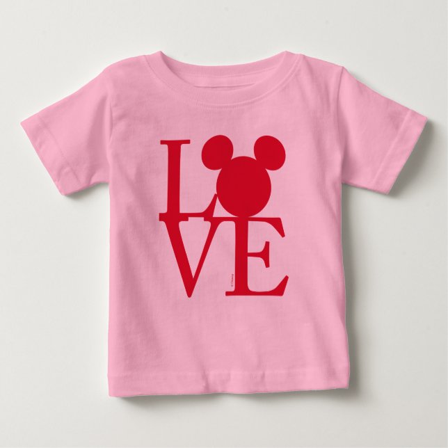 Mickey Mouse LOVE | Valentine's Day Baby T-Shirt (Front)