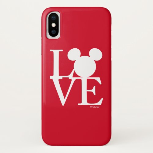 Mickey Mouse LOVE  Valentines Day iPhone XS Case