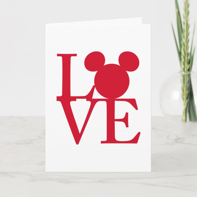 Mickey Mouse LOVE | Valentine's Day Holiday Card (Front)