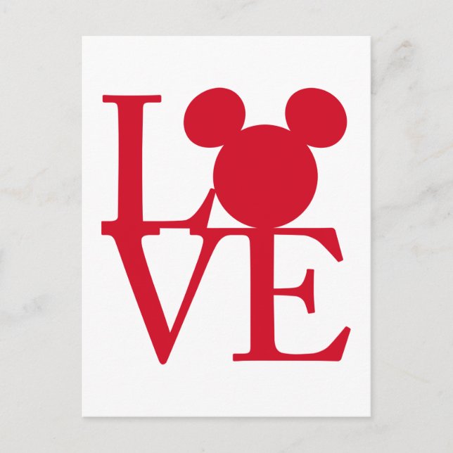 Mickey Mouse LOVE | Valentine's Day Holiday Postcard (Front)