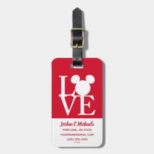 Mickey Mouse LOVE Valentine's Day Luggage Tag