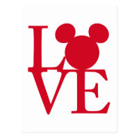 Mickey Mouse LOVE | Valentine's Day Postcard