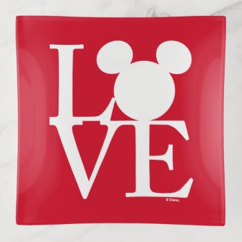 Mickey Mouse Love | Valentine's Day Trinket Tray by MickeyAndFriends at Zazzle