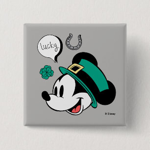 Mickey Mouse   Lucky You Button
