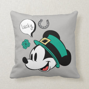 Mickey Mouse Lucky You Throw Pillow