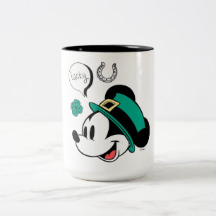 Mickey Mouse Lucky You Two-Tone Coffee Mug