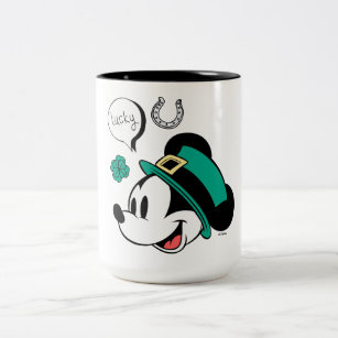Mickey Mouse   Lucky You Two-Tone Coffee Mug