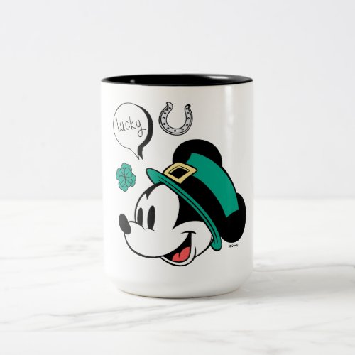 Mickey Mouse  Lucky You Two_Tone Coffee Mug