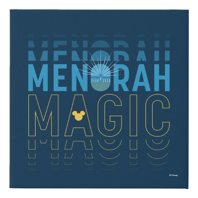 Mickey Mouse | Menorah Magic Faux Canvas Print (Front)