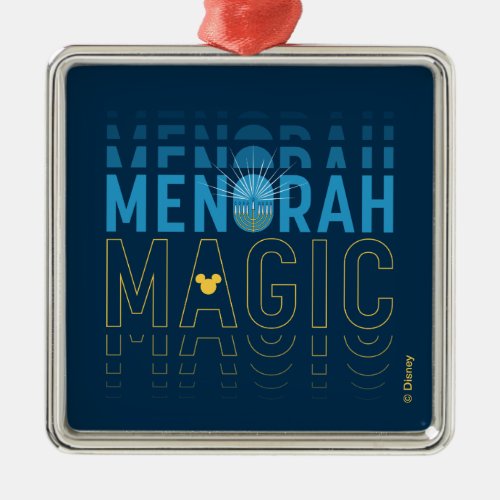 Mickey Mouse  Menorah Magic Metal Ornament
