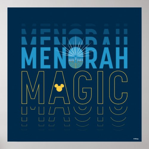 Mickey Mouse  Menorah Magic Poster