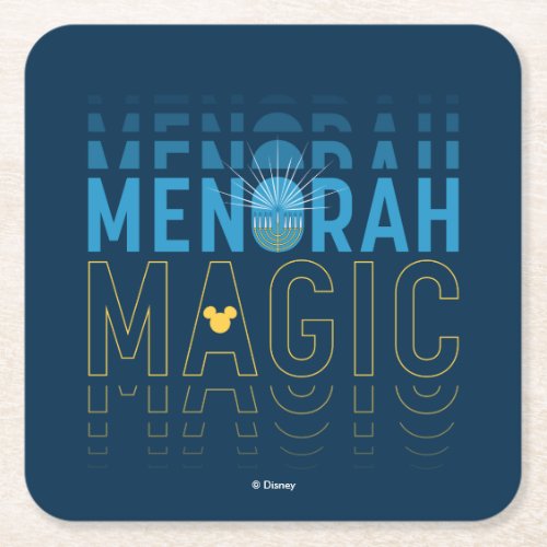 Mickey Mouse  Menorah Magic Square Paper Coaster