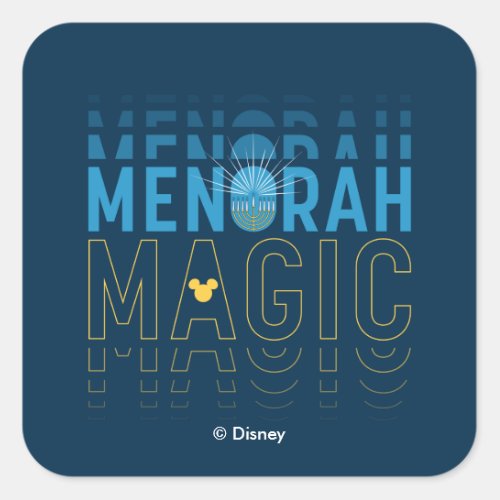 Mickey Mouse  Menorah Magic Square Sticker