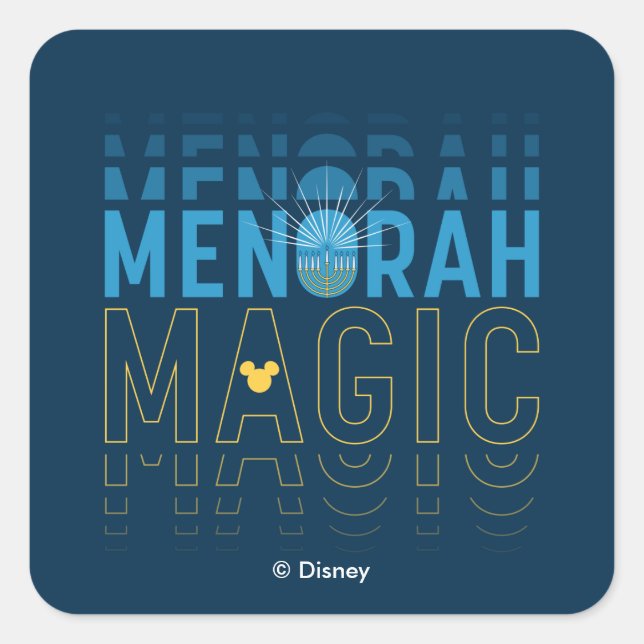 Mickey Mouse | Menorah Magic Square Sticker (Front)