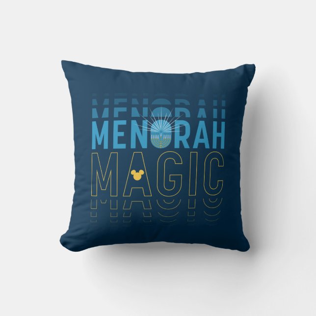 Mickey Mouse | Menorah Magic Throw Pillow (Front)