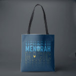 Mickey Mouse | Menorah Magic Tote Bag<br><div class="desc">Happy Hanukkah from Mickey! This beautiful graphic features the text,  "Menorah Magic" in blue and yellow.</div>