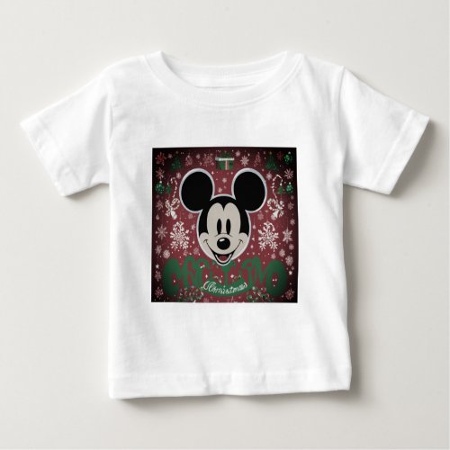Mickey Mouse Merry Moments Celebrate Christmas in Baby T_Shirt