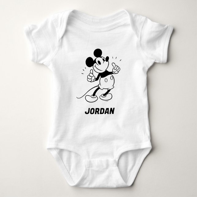 Mickey Mouse | Mickey Mouse | Add Your Name Baby Bodysuit (Front)