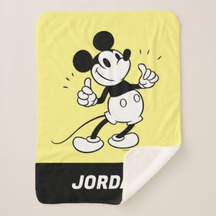 Mickey Mouse   Mickey Mouse   Add Your Name Sherpa Blanket