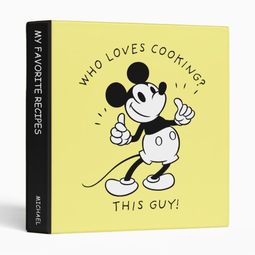 Mickey Mouse  Mickey Mouse Who Loves Cooking 3 Ring Binder