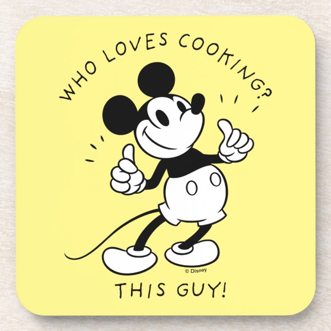 Mickey Mouse | Mickey Mouse Who Loves Cooking Beverage Coaster (Front)