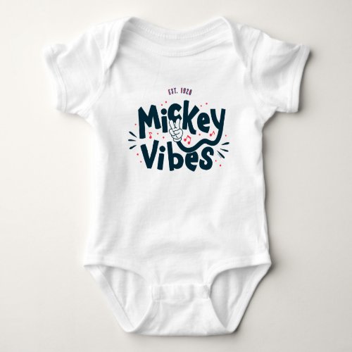 Mickey Mouse  Mickey Vibes Est 1928 Baby Bodysuit