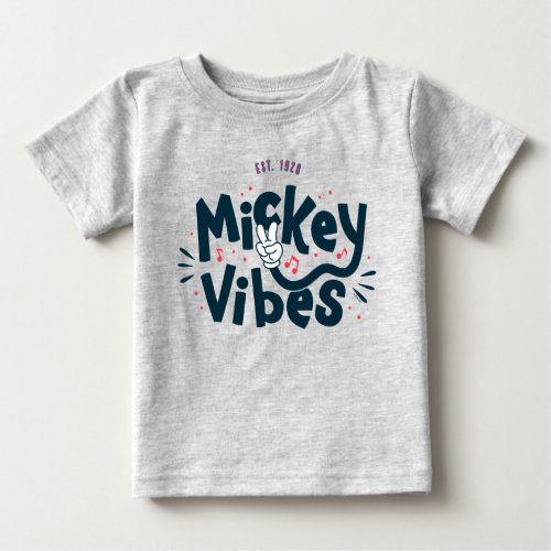 Mickey Mouse  Mickey Vibes Est 1928 Baby T_Shirt