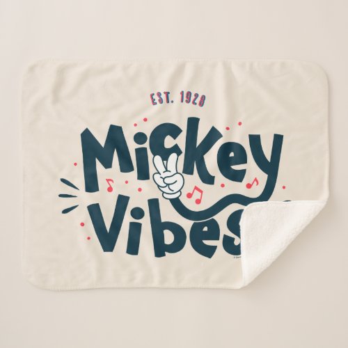 Mickey Mouse  Mickey Vibes Est 1928 Sherpa Blanket