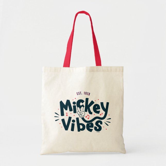 Mickey Mouse | Mickey Vibes Est. 1928 Tote Bag (Front)