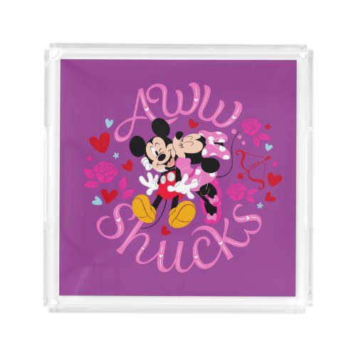 Mickey Mouse  Minnie Mouse  Aww Schucks Acrylic Tray