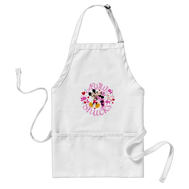 Mickey Mouse & Minnie Mouse | Aww Schucks Adult Apron (Front)