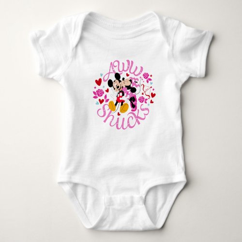 Mickey Mouse  Minnie Mouse  Aww Schucks Baby Bodysuit