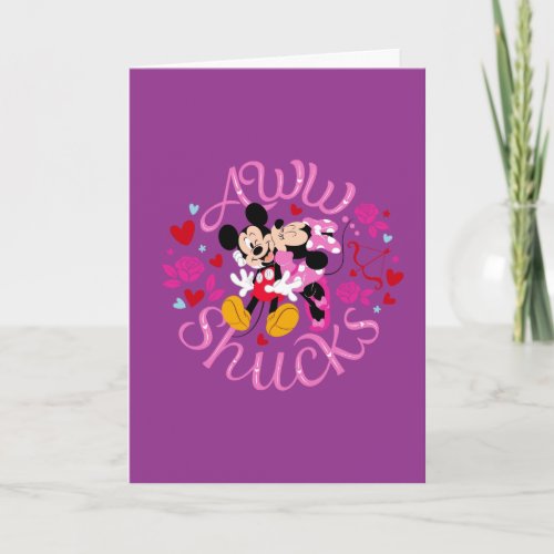Mickey Mouse  Minnie Mouse  Aww Schucks Card