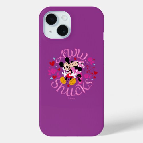 Mickey Mouse  Minnie Mouse  Aww Schucks iPhone 15 Case