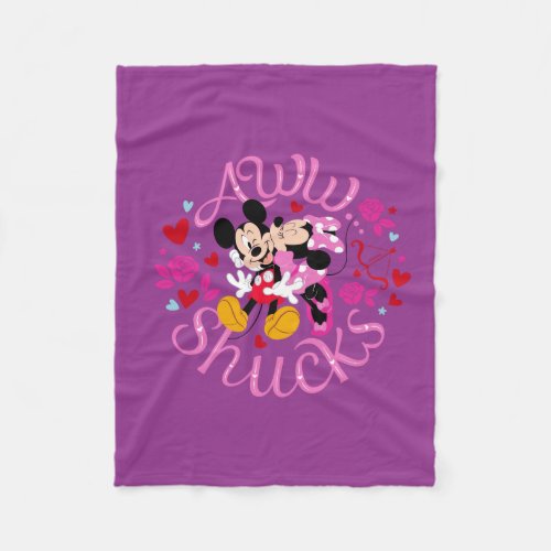 Mickey Mouse  Minnie Mouse  Aww Schucks Fleece Blanket