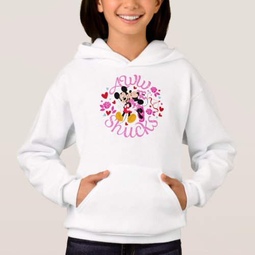 Mickey Mouse  Minnie Mouse  Aww Schucks Hoodie