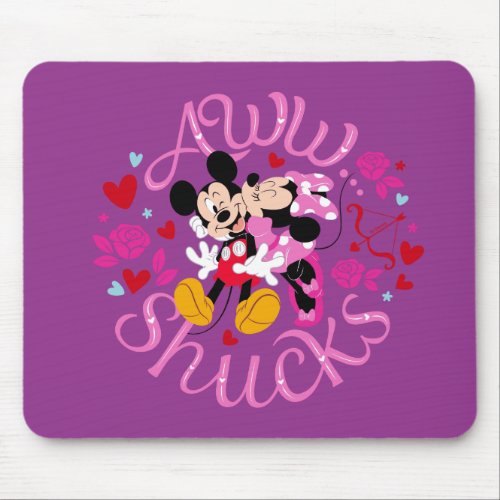 Mickey Mouse  Minnie Mouse  Aww Schucks Mouse Pad