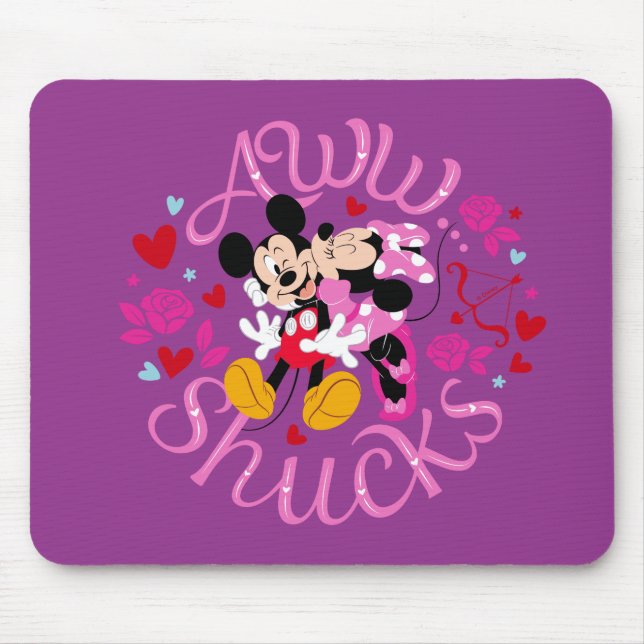 Mickey Mouse & Minnie Mouse | Aww Schucks Mouse Pad (Front)