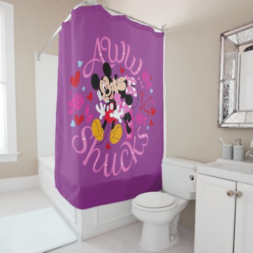 Mickey Mouse  Minnie Mouse  Aww Schucks Shower Curtain