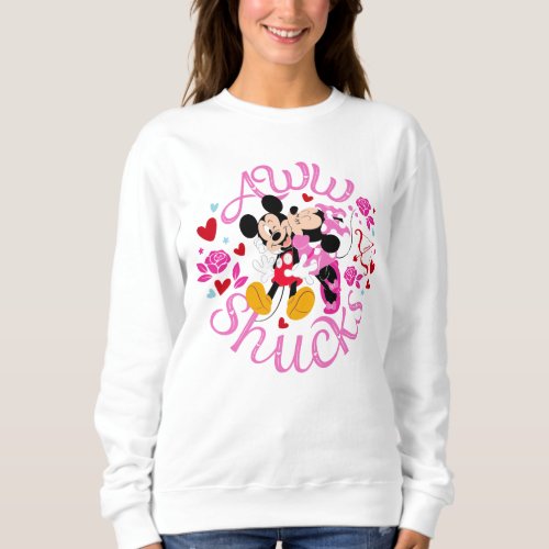 Mickey Mouse  Minnie Mouse  Aww Schucks Sweatshirt