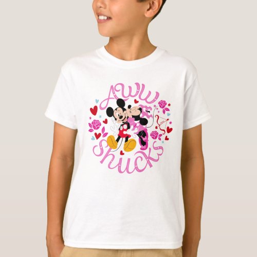 Mickey Mouse  Minnie Mouse  Aww Schucks T_Shirt