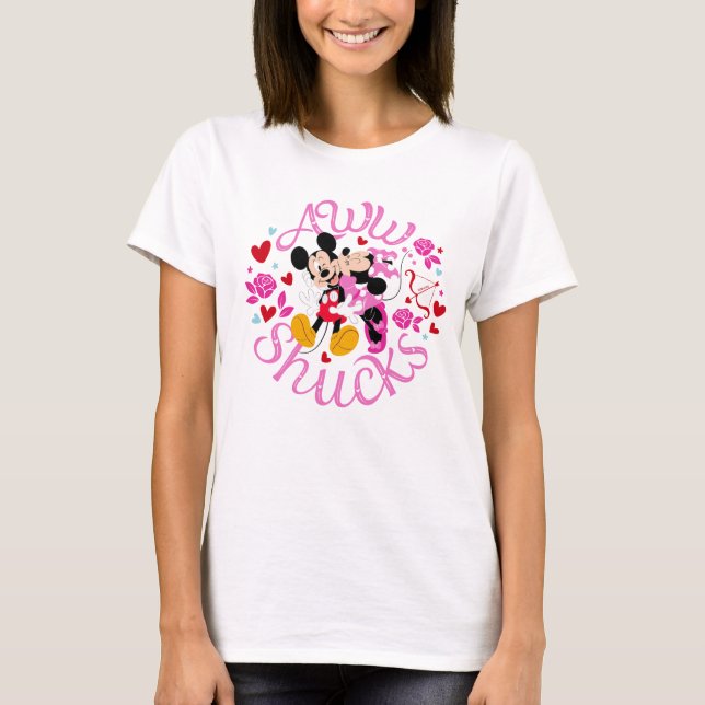 Mickey Mouse & Minnie Mouse | Aww Schucks T-Shirt (Front)