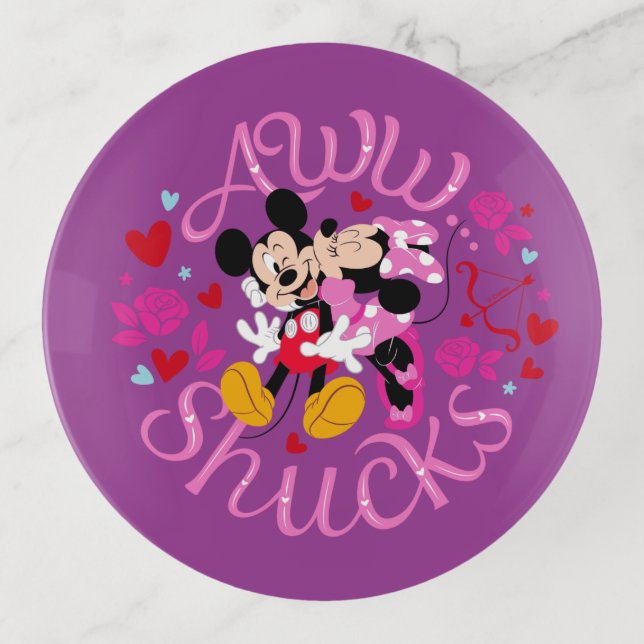 Mickey Mouse & Minnie Mouse | Aww Schucks Trinket Tray (Front)