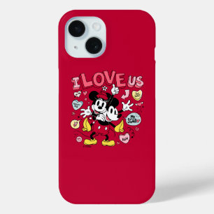 Mickey Mouse & Minnie Mouse   I Love Us iPhone 15 Case