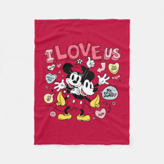Mickey Mouse & Minnie Mouse | I Love Us Fleece Blanket