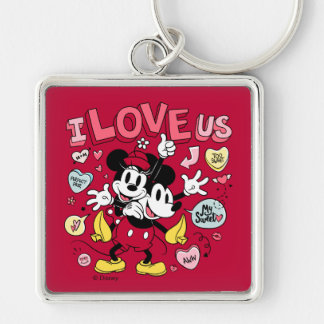 Mickey Mouse & Minnie Mouse | I Love Us Keychain