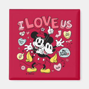 Mickey Mouse & Minnie Mouse   I Love Us Magnet