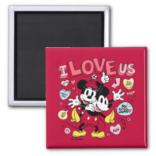 Mickey Mouse & Minnie Mouse   I Love Us Magnet
