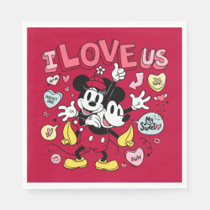 Mickey Mouse & Minnie Mouse   I Love Us Napkins